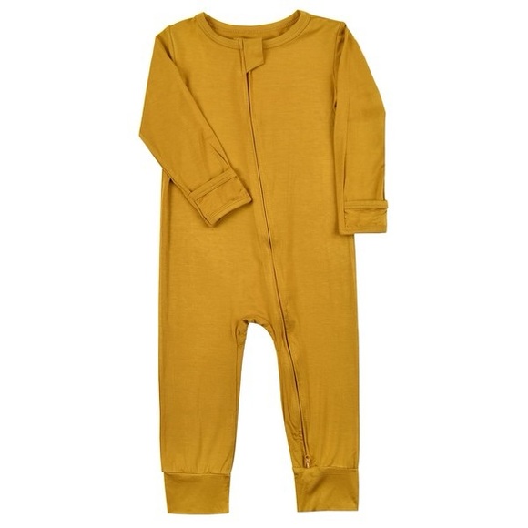 bamboo Baby Footless Pajamas Zipper with Mitten, Aablexema, Infant Long Sleeve - Picture 1 of 6